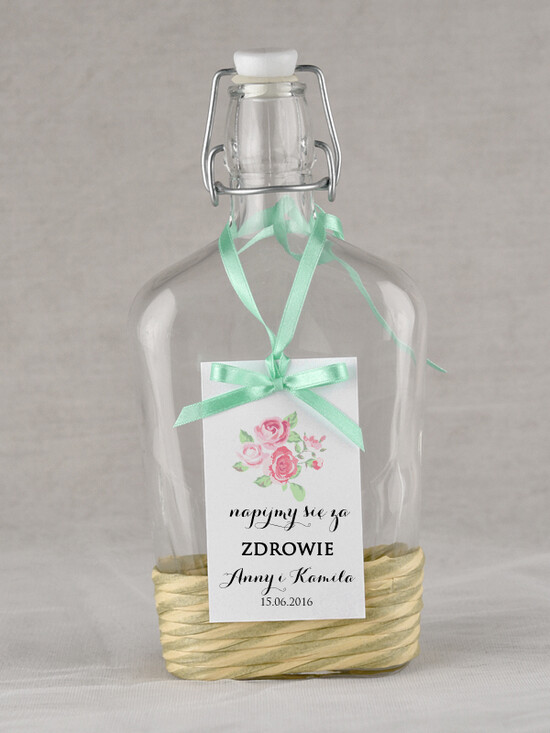 Zawieszki na butelki rustykalne zawieszki na wódkę weselną, rustyklane dużo treści do wyboru 41/rstPOz/zw