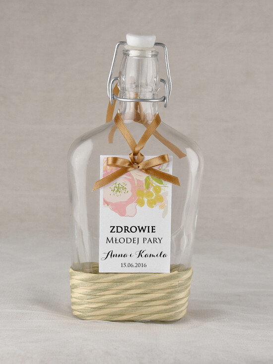 Zawieszki na butelki rustykalne etykiety na butelki weselne, ekologiczne i rustykalne 43/rstPOz/zw