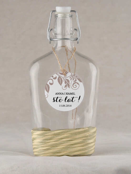 Zawieszki na butelki rustykalne zawieszki na alkohol weselny, idealne na wesele w stodole 46/rstSZN/zwo