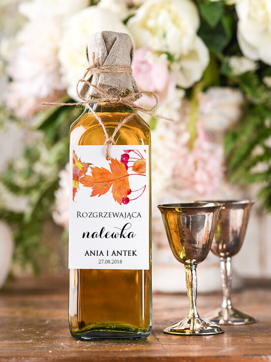 Zawieszki na butelki rustykalne ślubne zawieszki na alkohol, idealne na wesele w stodole 07/rstKSZ/zw