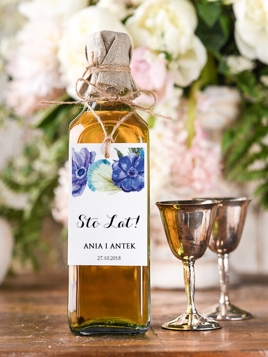 Zawieszki na butelki rustykalne zawieszki na alkohol weselny, rustykalne treści do wyboru 03/rstKSZ/zw