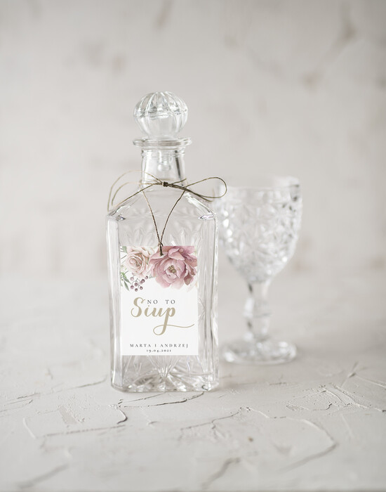 Zawieszki na butelki rustykalne zawieszki na alkohol weselny, idealne na wesele w stodole 17/CB/zw