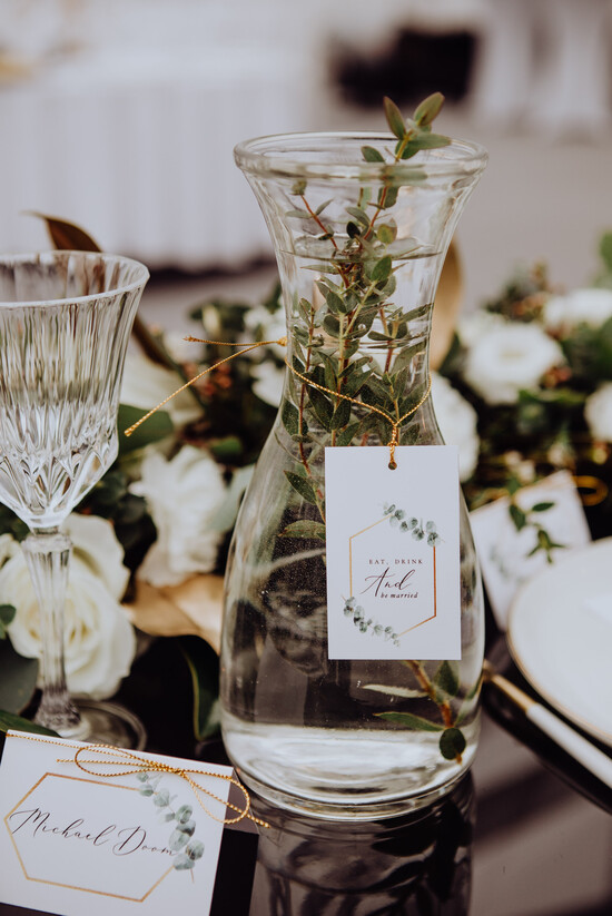 Zawieszki na butelki rustykalne zawieszka na butelkę geometryczny wzór wesele glamour 01/geotus/zw