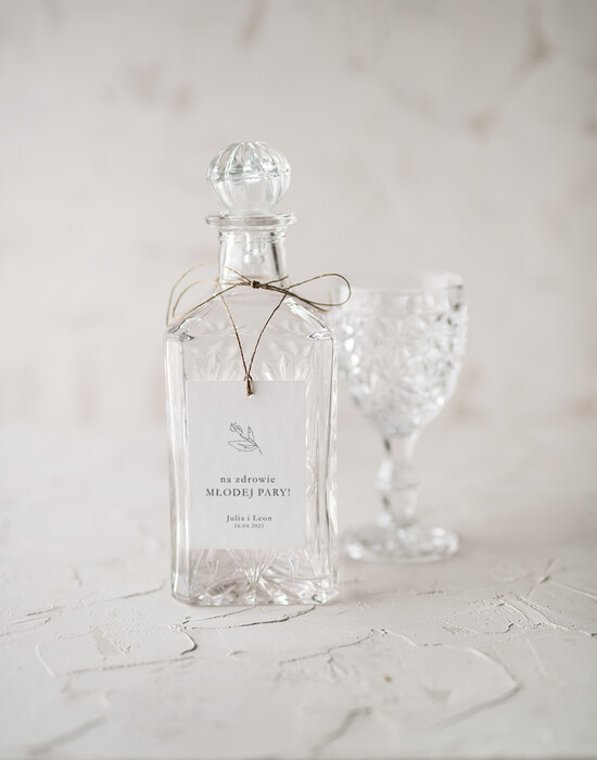 Zawieszki na butelki rustykalne etykieta na wódkę weselną treści do wyboru    01/splkal/zw