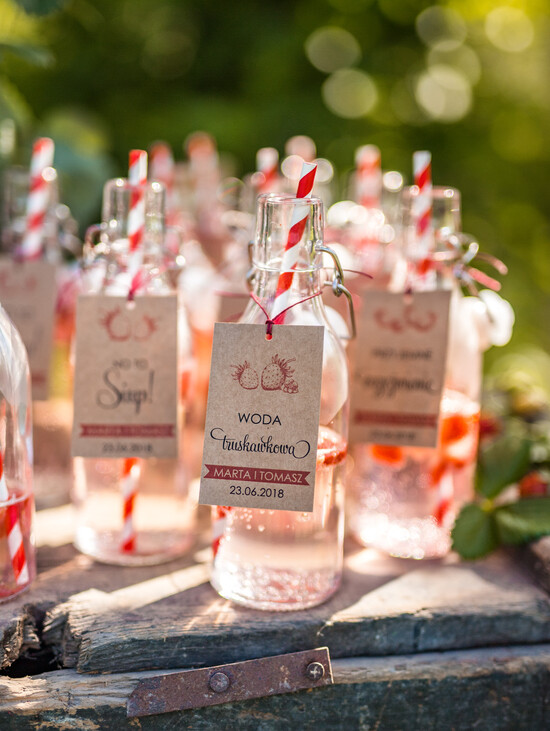 Zawieszki na butelki rustykalne etykieta na wódkę weselną, ekologiczne i rustykalne 01/rstF/zw