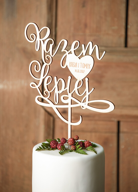 Figurki na tort / cake topper statuetki drewniane napisy na tort ślubny    06/rsstn/ST