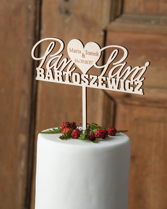 Figurki na tort / cake topper statuetki drewniane statuetki na tort weselny    10/rsst/st