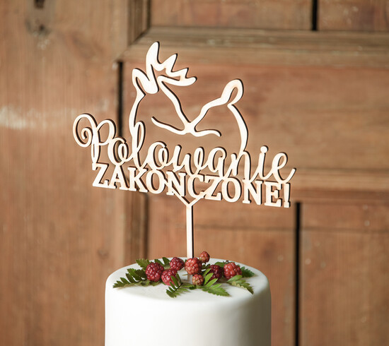 Figurki na tort / cake topper statuetki drewniane dekoracje tortu    11/rsstn/ST