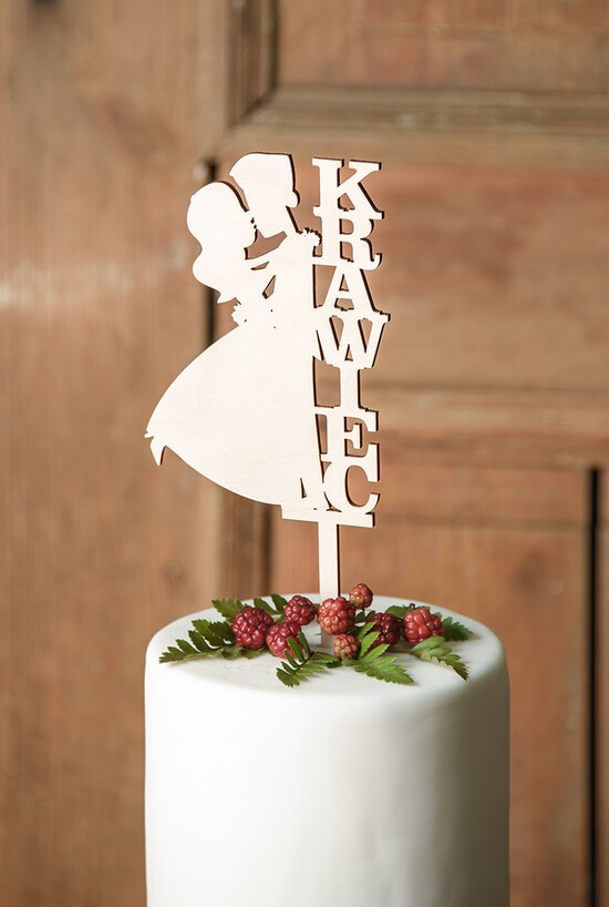Figurki na tort / cake topper statuetki drewniane ozdoby na tort weselny    13/rsstn/ST