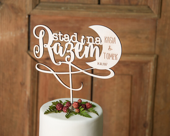 Figurki na tort / cake topper statuetki drewniane statuetki na tort weselny    16/rsstn/ST
