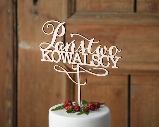Figurki na tort / cake topper statuetki drewniane statuetki na tort weselny    36/rsstn/ST