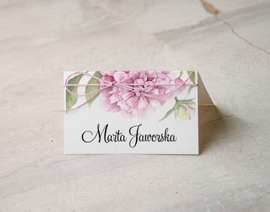 Winietki Boho/etno/pióra ręcznie robione winietki ślubne wizytówki dla gości weselnych 009/ccs/w