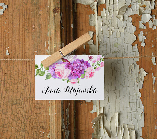 Winietki Boho/etno/pióra ślubne winietki wizytówki dla gości weselnych 02/BHszF/wKL