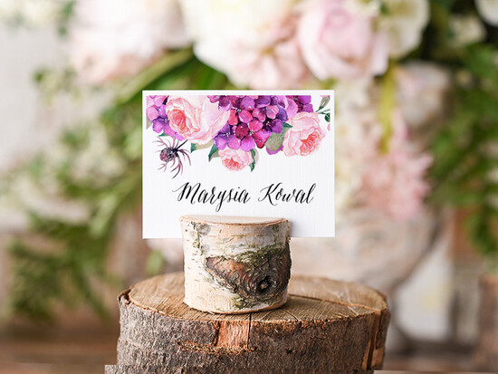 Winietki Boho/etno/pióra karteczki ślubne winietki weselne 02/BHszF/wDR