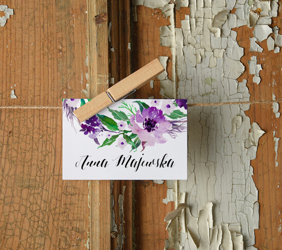 Winietki Boho/etno/pióra winietki ślubne wizytówki na stół weselny 04/BHszF/wKL