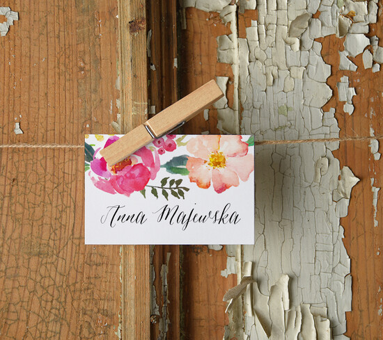 Winietki Boho/etno/pióra winietki ślubne wizytówki dla gości weselnych 05/bhSZ/wKL