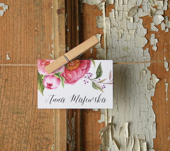 Winietki Boho/etno/pióra ręcznie robione winietki ślubne wizytówki dla gości weselnych 09/BhszK/wKL