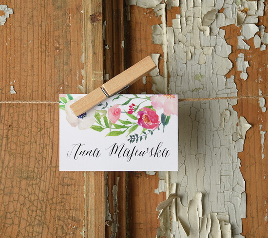 Winietki Boho/etno/pióra ślubne winietki na stół weselny 15/bhSZ/wKL