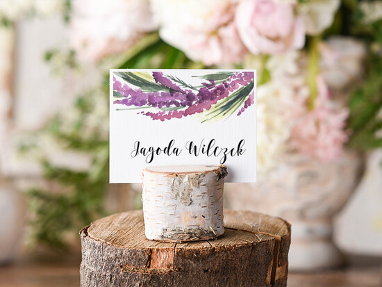 Winietki Boho/etno/pióra ślubne wizytówki winietki na stół weselny 20/cc/wDR