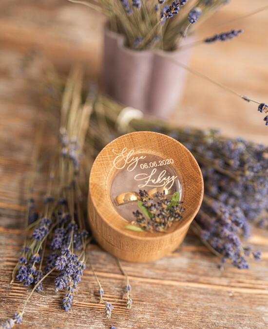 Pudełka Szkatułki na Obrączki szkatułki pudełeczko na obrączki ślubne wasze imiona i data lawendowe    pudełeczko na obraczki slubne z przeź 03/pudkwia/szk