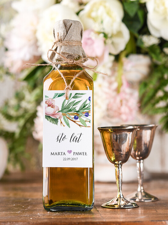 Zawieszki na butelki boho/etno/pióra zawieszka na alkohol weselny, boho dowolne tresci 002/BHszR/zw