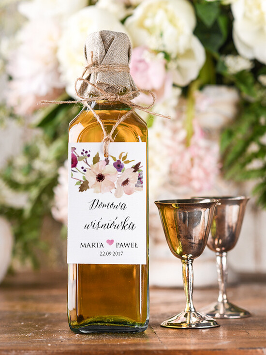 Zawieszki na butelki boho/etno/pióra zawieszki ślubne na butelki, boho wasz tekst 02/bhSZ/zw