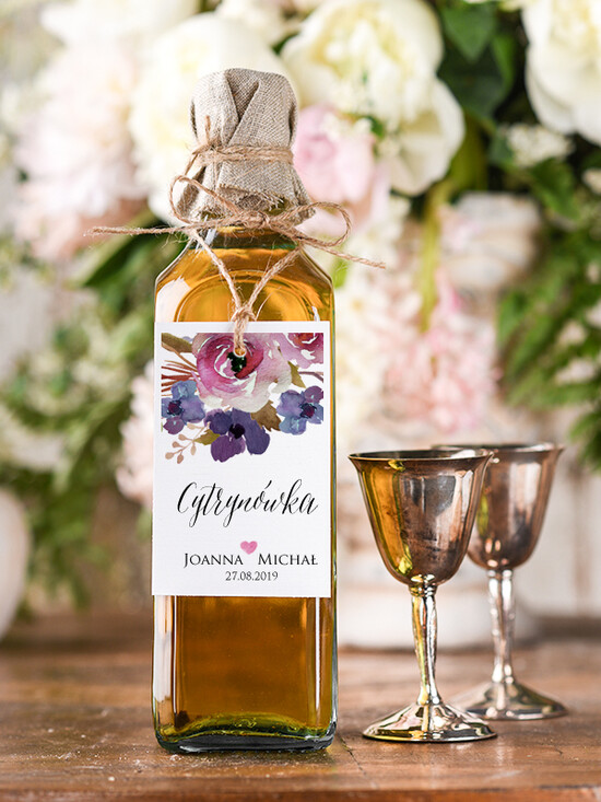 Zawieszki na butelki boho/etno/pióra zawieszka na alkohol weselny, boho eleganckie wasza tresc 03/BHsz1/zw