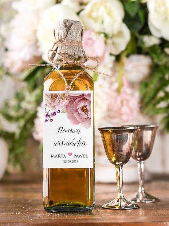 Zawieszki na butelki boho/etno/pióra zawieszki na wódkę weselną, boho wasz tekst 05/BHszK/zw