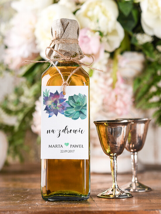 Zawieszki na butelki boho/etno/pióra ślubne zawieszki na alkohol, boho smieszne teksty 06/CC/zw