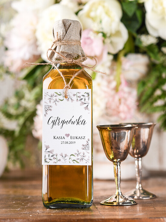 Zawieszki na butelki boho/etno/pióra etykieta na wódkę zawieszka na alkohol weselny, boho duzo tekstow do wyboru 11/BHsz1/zw