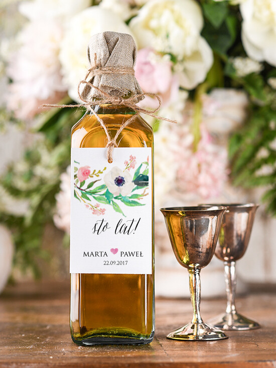Zawieszki na butelki boho/etno/pióra zawieszki ślubne na butelki, boho wasza tresc 11/bhSZ/zw