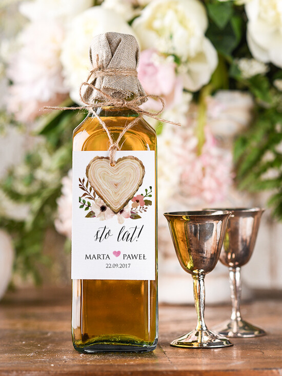 Zawieszki na butelki boho/etno/pióra zawieszki na nalewki weselne, boho eleganckie wasza tresc 13/BHsz1/zw