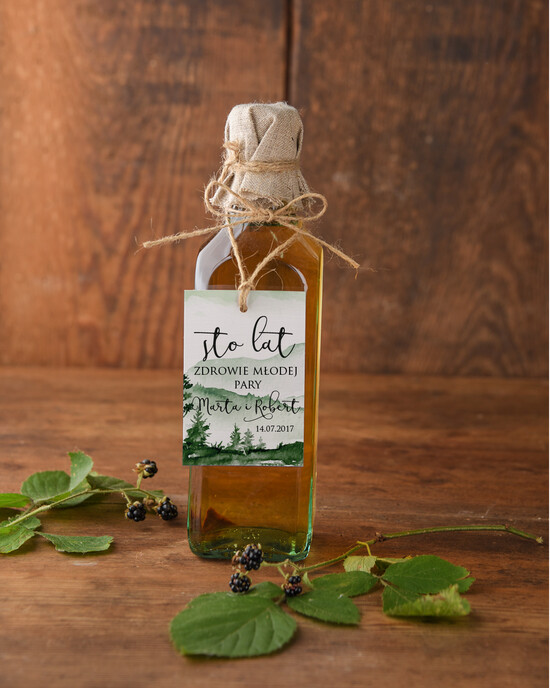 Zawieszki na butelki boho/etno/pióra etykiety na butelki weselne, boho smieszne teksty 57/ccs/zw