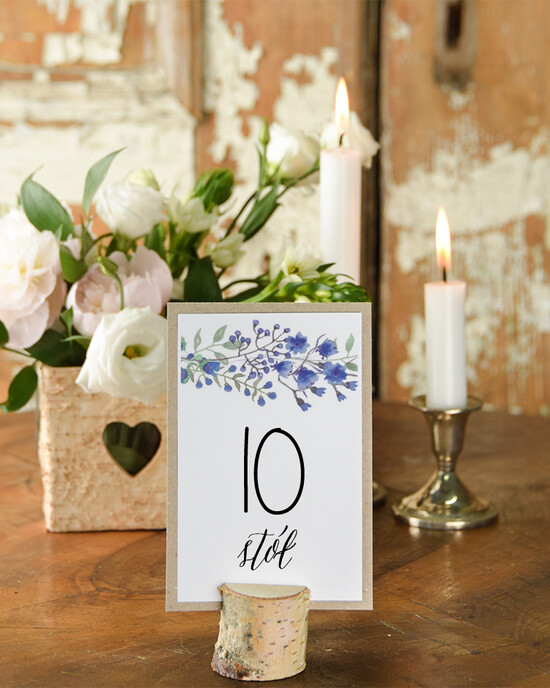 Numery na stół Boho/Etno/Pióra numery na stół gości weselnych, piękne kwiaty w stylu boho beda ozodoba stołu 09/BHsz1/nr