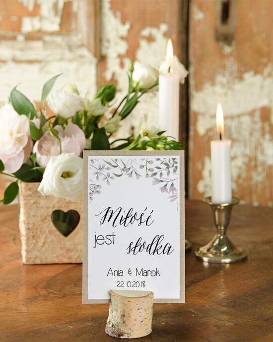 Numery na stół Boho/Etno/Pióra numerek stojak na stół weselny, piękne kwiaty w stylu boho beda ozodoba stołu 11/BHsz1/nr