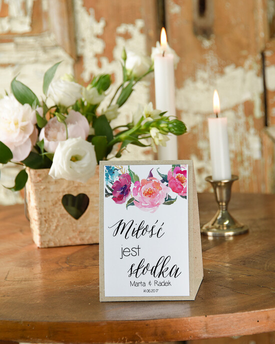 Numery na stół Boho/Etno/Pióra numerki na stoliki ślubne, piękne kwiaty w stylu boho beda ozodoba stołu 03/BHszR/nrS