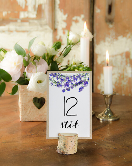 Numery na stół Rustykalne numerek stojak na stół weselny, styl rustykalny wesele w stodole 12/rstKSZ/nr