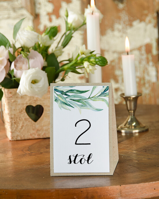 Numery na stół Rustykalne tabliczka z numerem stołu weselnego, styl rustykalny wesele w stodole 03/rstECO/nrS