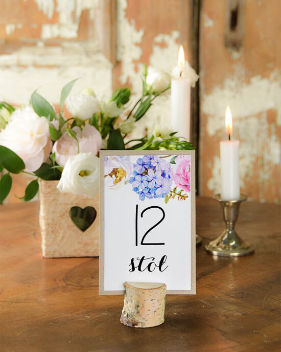 Numery na stół Rustykalne numery na stół gości weselnych, styl rustykalny prostota i minimalizm 10/rstKSZ/nr