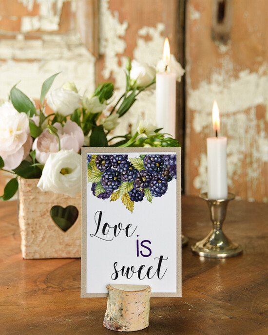 Numery na stół Rustykalne numerek stojak na stół weselny, rustykalne inspirowane naturą 06/rstKSZ/nr