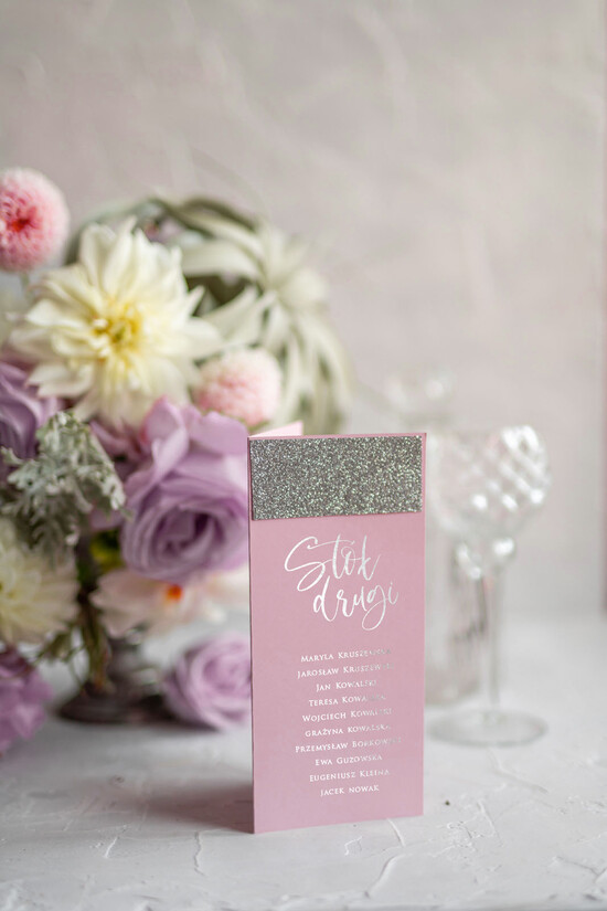 Numery na stół Glamour usadzenie gości numery na stół weselny, złote klasyczne i eleganckie 1/silver/nrS