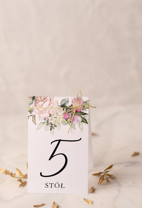 Numery na stół Glamour numery na stół gości weselnych, styl glamour zlocone i błyszczące 01/goldw/nrS