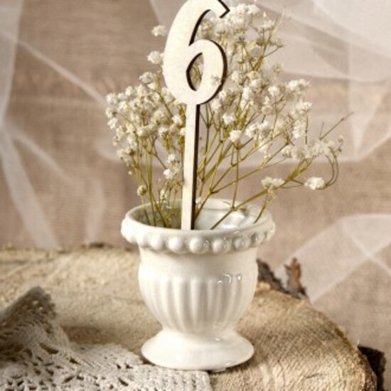 Numery na stół Drewniane numerki na stół stoły weselne, naturalne drewno rustykalny styl 01/drs/nrs