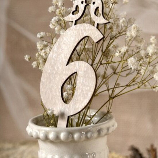 Numery na stół Drewniane numerek na stół weselny, drewniane rustylane styl rustic 03/drs/nr