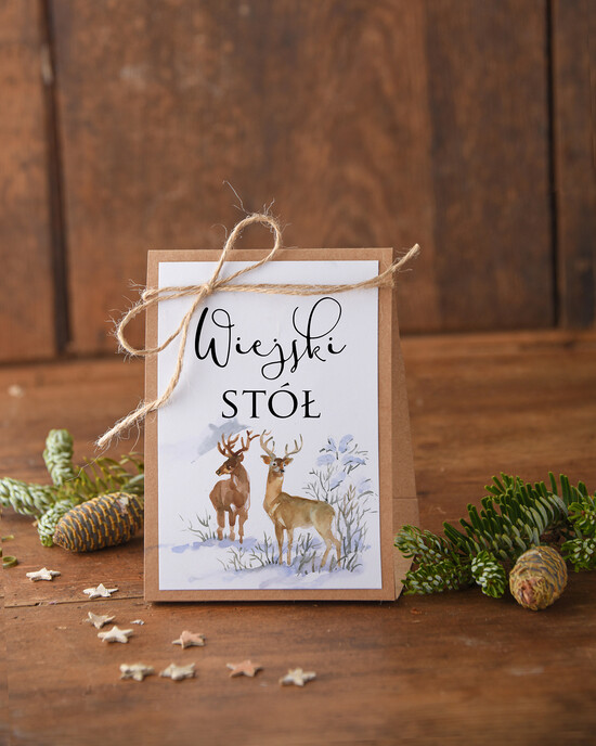 Numery na stół Otwarte jednokartkowe numerki na stoliki ślubne, usadzenie gości klasyczne 61/ccP1/nr