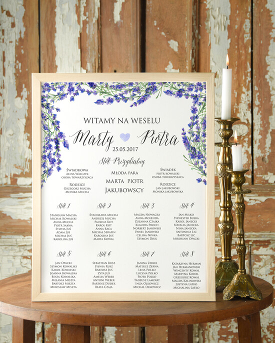 Plany stołów Plakaty Rustykalne plan stołów na wesele tablica z rozmieszczeniem gości, w stylu rustykalnym dopasuj swoj rozmiar 12/rstKSZ/PL