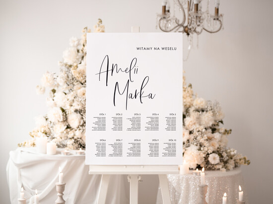 Plany stołów Plakaty Rustykalne tablica informacyjna dla gości weselnych, plan stołów na wesele tablica z rozmieszczeniem gości, now 14/Now/PL