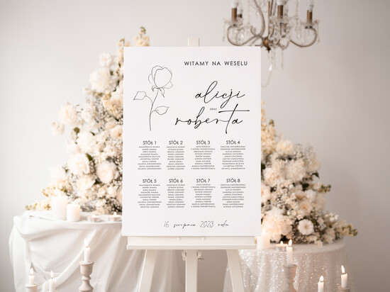 Plany stołów Plakaty Rustykalne plan stołów weselnych usadzenie gości na weselu, plansza powitalna na weselu, plan usadzenia gości  01/nowOW/PL