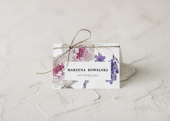 Winietki botaniczne podróżnicze  usadzenie gości na weselu winietki, rustykalne 03/Vbot/w