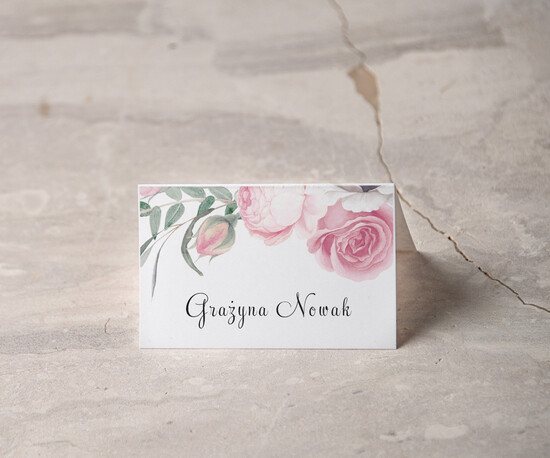 Winietki botaniczne podróżnicze  ozdobne winietki na ślub wizytówki dla gości weselnych, rustykalne 04/botKAL/w